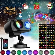 Tanbaby Brighter Halloween Decorations Projector Lights and Christmas Projector Outdoor/Indoor 2024 Upgrade w/ 10 HD Effects 3D Ocean Wave 80 Themes Holiday Projector(10 Slides x 8 Patterns)